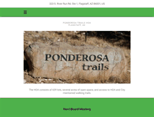 Tablet Screenshot of ponderosatrailshoa.com